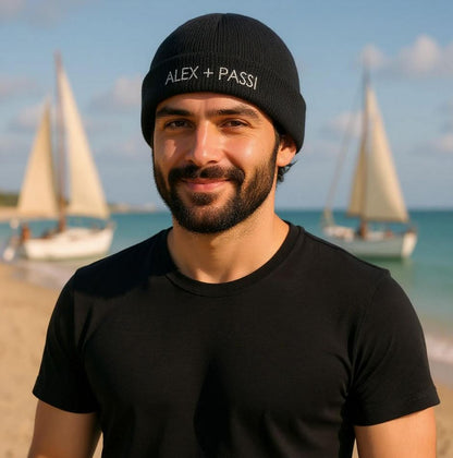 Beenie- DEIN TEXT, Bio-Baumwoll-Beanie