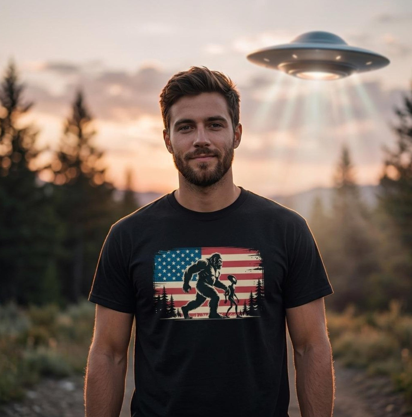 Big Foot Alien, Cooles T-Shirt, VYBRYS, DTG-Druck