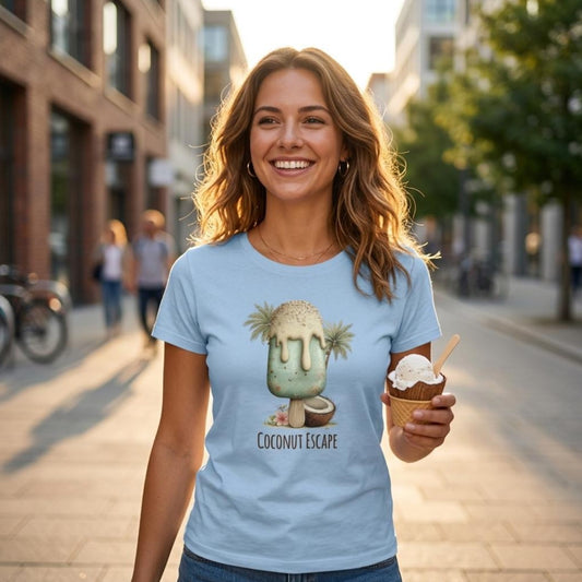 Kokosnuß-Eis – „Coconut Escape“, weiches Damen-Shirt