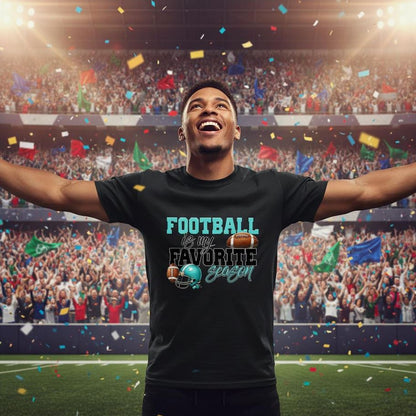 FOOTBALL FAVORITE DESIGN, Cooles T-Shirt, DTF-Druck