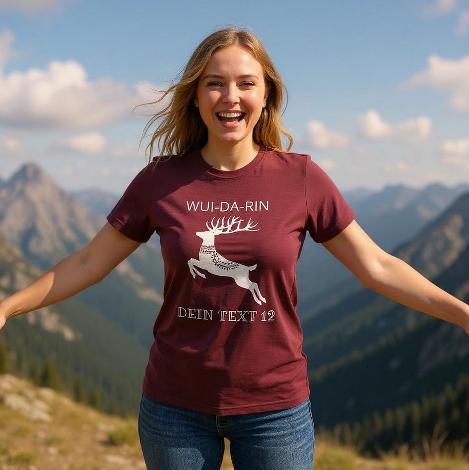 Frau mit T-Shirt-kardinal-Wuidarin