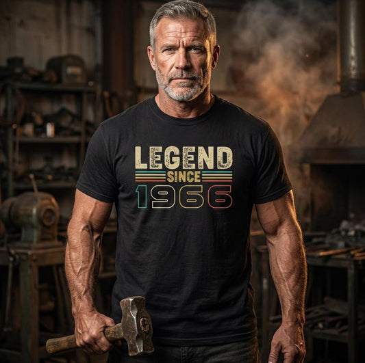 LEGEND SINCE 1966 T-SHIRT, Cooles T-Shirt, VYBRYS, DTG-Druck