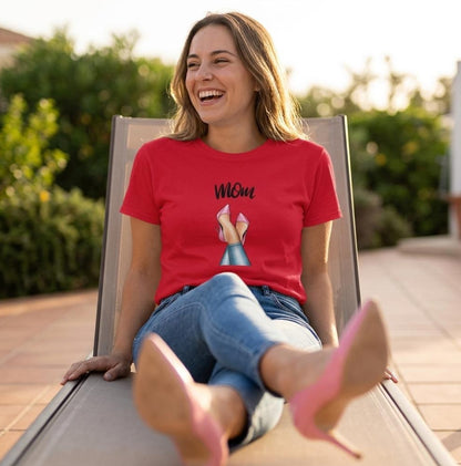 Muttertag Shirt Damen | Mom High Heels | Geschenk für Mama, VYBRYS, DTF-Druck