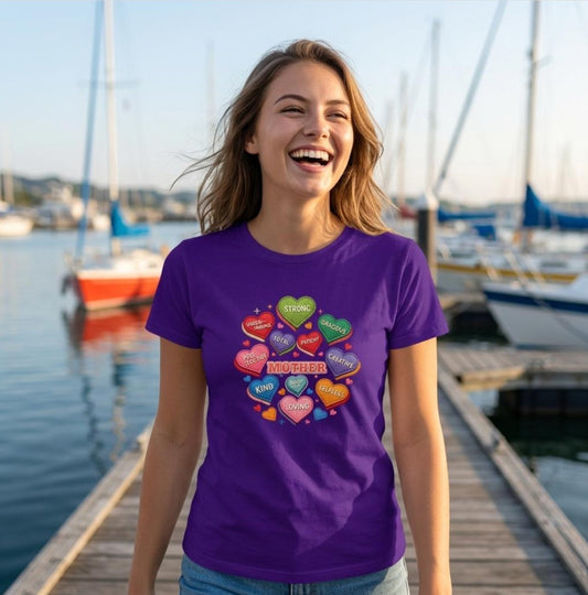 Muttertag Herzen, Cooles T-Shirt, VYBRYS, DTF-Druck