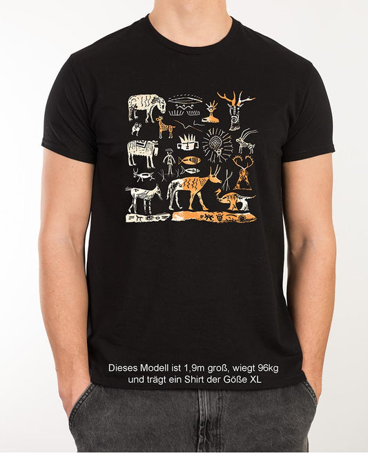 CAVE DRAWING KÄNOZOIKUM, Bio-T-Shirt PIONEER für Herren mit enganliegender Passform