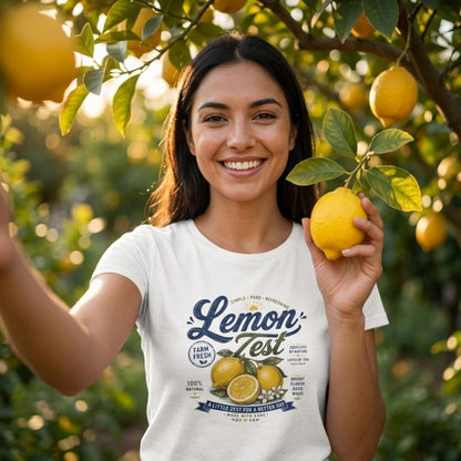 Lemon Zest Shirt | Vintage Farm Fresh Design | Summer Fruit Tee, DTG-Druck