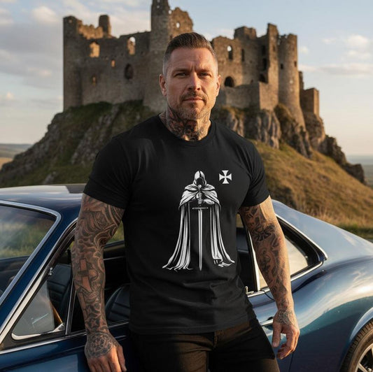 Tempelritter Bertrand, Cooles T-Shirt, DTG-Druck