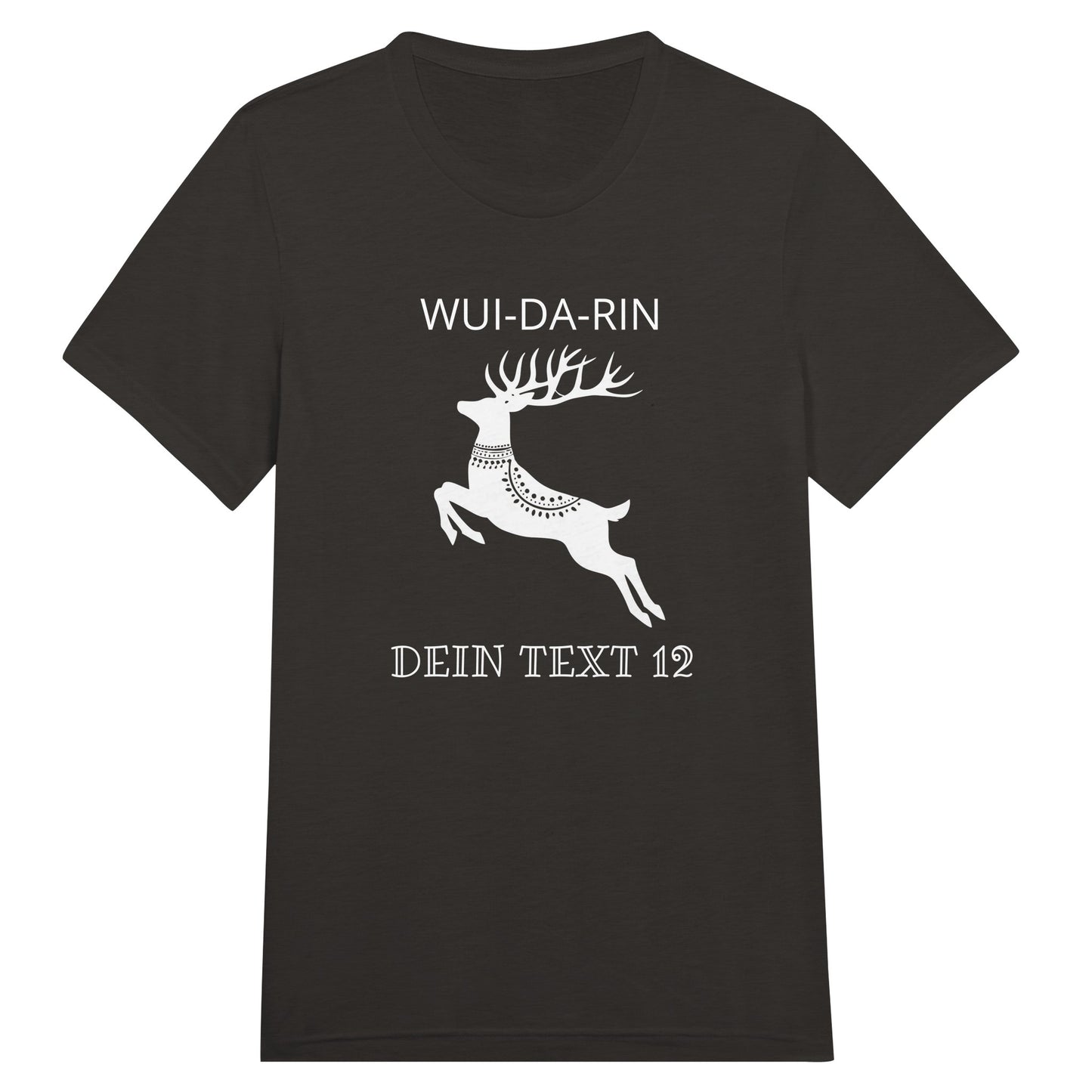 Triblend_T-Shirt_Wuidarin_mit_Hirsch_schwarz_ausgefallenes_T-Shirt