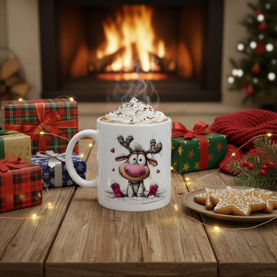 Weiße Rehntier_Knuty_Tasse, 325ml