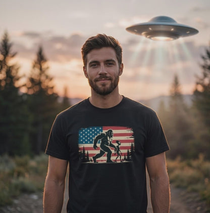Big Foot Alien, Cooles T-Shirt, VYBRYS, DTG-Druck
