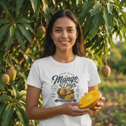 Mango Days Shirt | Vintage Tropical Design | Good Vibes Summer Tee,  DTG-Druck