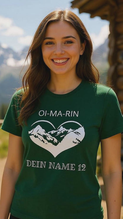 OIMARIN MIT HERZ,  DEIN TEXT, Triblend T-Shirt für Heimatliebe & Frauenpower, jetzt mit 15% Rabatt