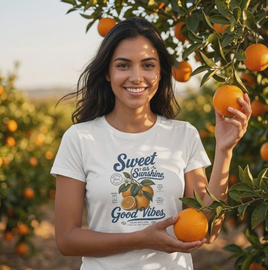 Sweet as Sunshine Shirt | Vintage Orange Design | Good Vibes Summer Tee,  DTG-Druck